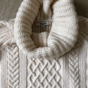 Madewell Chunky Cable Knit Turtleneck Sweater